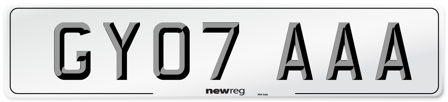 GY07 AAA Number Plate from New Reg